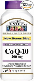 21st Century CoQ10 200 mg Capsules Maximum Strength - 120 ct Pack of 3