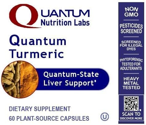 Quantum Nutrition Labs Turmeric - Turmeric Capsules Turmeric Curcumin Supplement Liver Support 500 mg of Curcuma Per Capsule - 60 Vegetarian Capsules