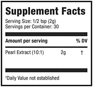Moon Juice Pearl Powder Supplement - Collagen Support for Hair Skin &amp Nails - Anti-Aging Antioxidant Mineral with Calcium - Sustainably Sourced Non-GMO - 2.1 oz 30 Servings