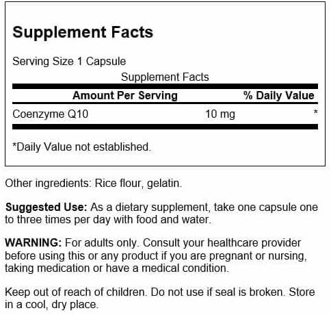 Swanson Coq10 - Mini Cap 10 mg 100 Caps (3 Pack)
