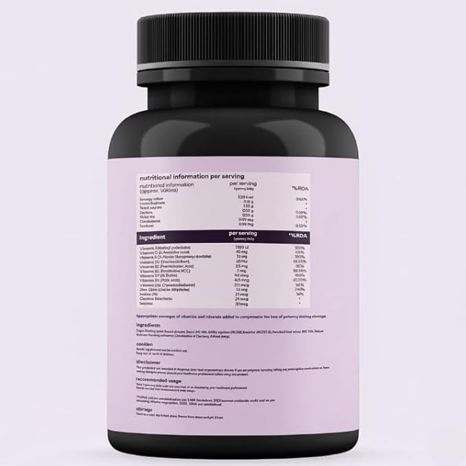 GHC Multivitamin - 100% Vegan 30 Gummies (Pack of 1) | Promotes Thick Hair &amp Restores Skin Glow Powered with Multivitamin Biotin Zinc &amp Folic Acid | Paraben SLS-Free Sulphate-Free