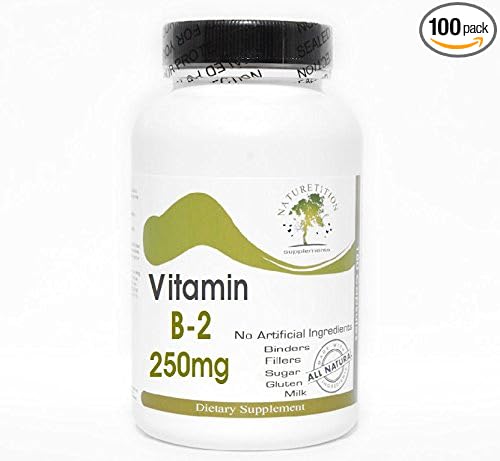 B-2 Vitamin 250mg ~ 100 Capsules - No Additives ~ Naturetition Supplements