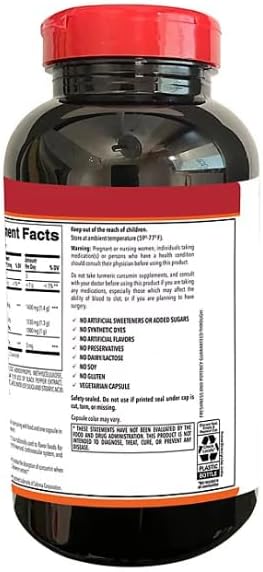 Strength Turmeric Extract Vegetarian Capsules (1400 mg. 180 ct.)