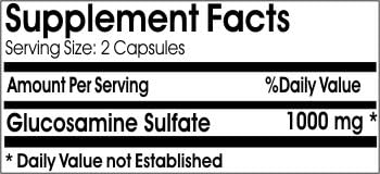 Glucosamine Sulfate 1000mg ~ 100 Capsules - No Additives ~ Naturetition Supplements