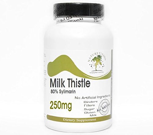 Milk Thistle Standardized Extract 250mg 80% Sylimarin ~ 100 Capsules - No Additives ~ Naturetition Supplements