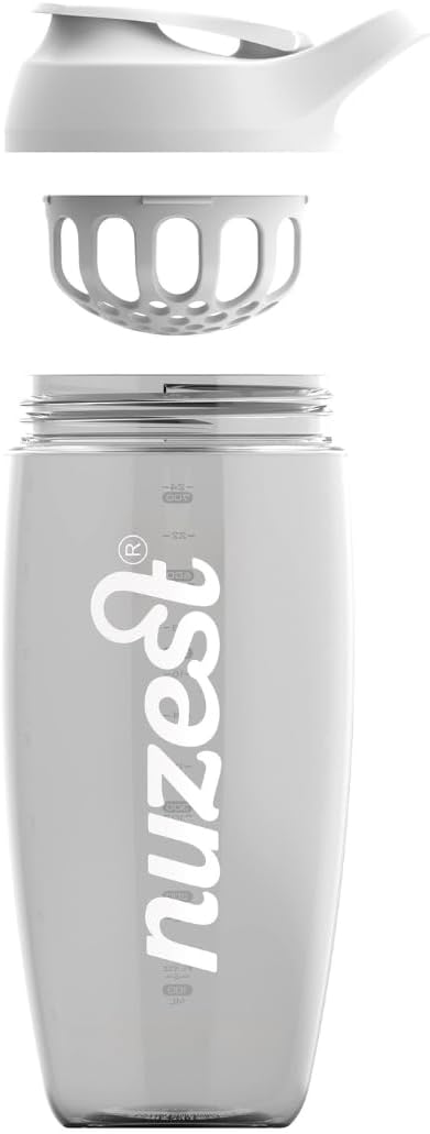 Nuzest Vegan Pea Protein Powder - Clean Lean Protein 20 Servings 20g Protein Wild Strawberry Protein Shake Mix + Sports Shaker Bottle 24oz