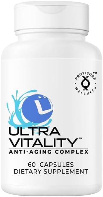 UltraVitality Longevity Support Formula – Fisetin Curcumin Quercetin &amp Beta-Glucan – Supports Cellular &amp Cognitive Health Healthy Aging – 60 Capsules
