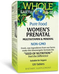 Natural Factors Whole Earth &amp Sea Women's Prenatal Multivitamin and Mineral Whole Food Supplement Vegan 120 Tablets