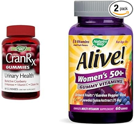 Nature's Way Alive CranRx Gummy 60's Alive Women's 50+ Gummy Vitamin 60'S Bundle