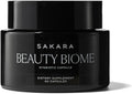 SAKARA Beauty Biome – Daily Synbiotic Supplement for Skin + Gut Health with Probiotic Dermaval Vitamins A D E Antioxidants Prebiotics &amp Enzymes – for Clear Radiant Hydrated Skin – 60 Capsu
