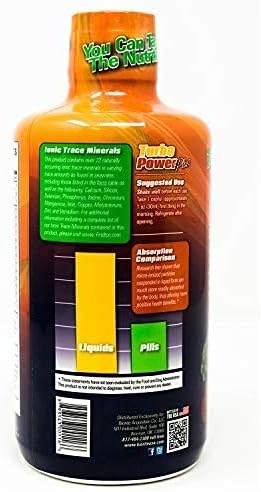 Liquid Vitamin Turbo Power Plus: 47 Vitamins Enzymes Vitamin D3 Vitamin A Vitamin C and Zinc for Men Women Teens and Kids