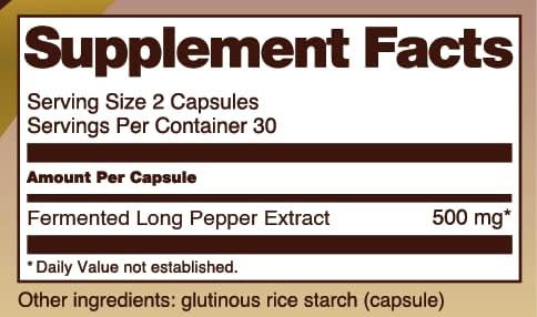 Senolytic Supplement Piperlongumin Aging Supplement - Supports Optimal Cell Repair &amp Rejuvenation Naturally Eliminate Zombie Cells 1 Month Supply