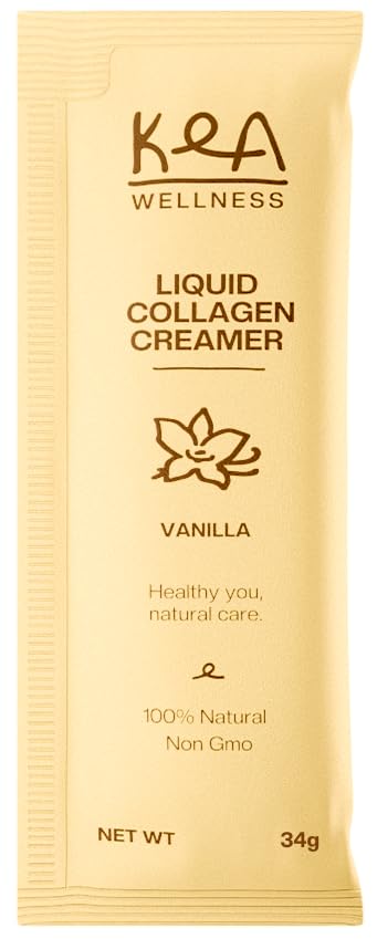 All-Natural Liquid Collagen Coffee Creamer – Premium Bovine &amp Marine Peptides (Types I II III) for Hair Skin Nails Bones &amp Joints – Hydrolyzed Single-Serve 12-Pack – Boost Health &amp