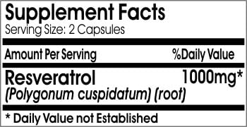 Resveratrol 1000mg // 90 Capsules // Pure // by PureControl Supplements