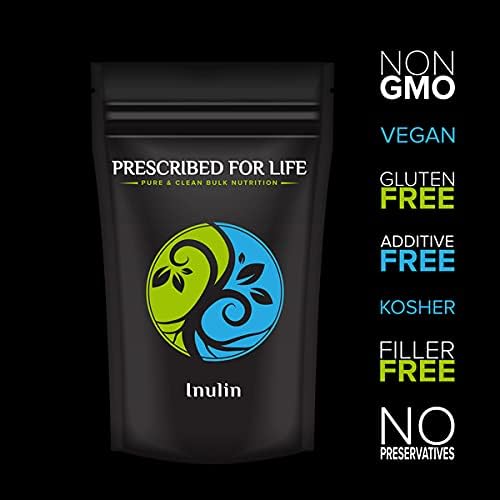 Prescribed For Life Inulin Powder | Prebiotics for Digestive Health | Gluten Free Vegan Non-GMO | Jerusalem Artichoke Supplement | Fructo Oligosaccharide FOS Powder (1 kg / 2.2 lb)