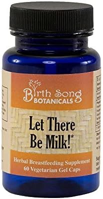 Birth Song Botanicals Let There Be Milk! Vegetarian Liquid Capsules – Fenugreek Goat’s Rue Blessed Thistle to Boost Milk Supply – Breastfeeding Supplement for Nursing &amp Pumping Moms 60 Count