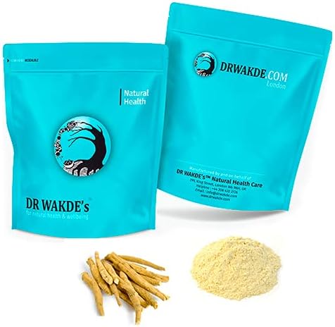 DR WAKDE's Organic Ashwagandha Powder (Indian Ginseng | Withania somnifera) - 1kg (2.2lb) | Pure Raw &amp Dried Powder | Ayurvedic Herb | Vegan | Nothing Added Nothing Removed | Same Day Dispatch