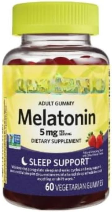 SEDLAV Melatonin Pectin Dietary Supplement Gummies Strawberry 5 mg 60 Count Sticker