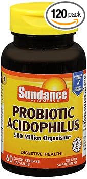 Sundance Probiotic Acidophilus Quick Release - 60 Capsules Pack of 5