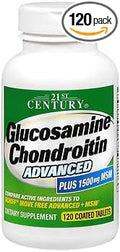 21st Century Glucosamine Chondroitin Advanced Plus MSM Tablets - 120 ct Pack of 5
