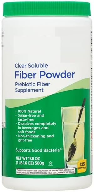 SEDLAV (3 Pack) Sugar Free Fiber Supplement Powder 17.6 oz Compare to Prebiotic Fiber Content Sticker