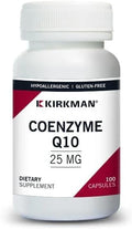 Kirkman Coenzyme Q10 25 mg - Hypoallergenic || 100 Vegetarian Capsules || CoQ10 || Supports Immune System || Gluten and Casein Free || Capsules are Plant Based