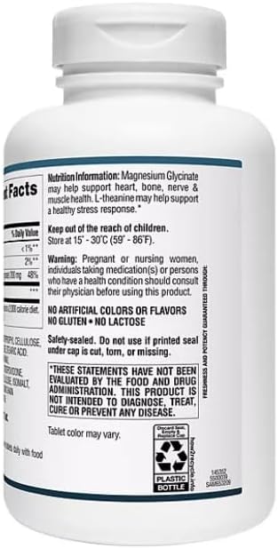 Magnesium Glycinate with L-Theanine Tablets 180 ct.