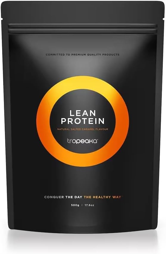 Tropeaka Plant Based Lean Protein Powder for Smoothies &amp Shakes - Salted Caramel - Vegan Protein for Men &amp Women Gluten Free Dairy Free Non-GMO 17.6oz (20 Servings)