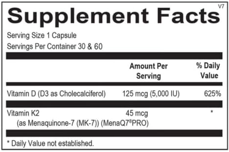 Ortho Molecular Vitamin K2 with D3-60 Capsules