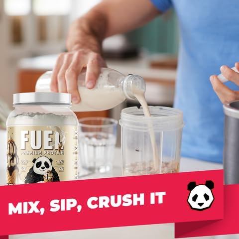 Underground Bio Labs Panda Fuel Premium Protein WheyHydrolyzed CollagenCaseinProbiotics Enzymes Keto FriendlyTime Release 25 Servings (2.5 Pound Ice Cream Sundae Cone)