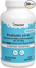 Vitacost Probiotic 10-20 - 20 Billion CFU** - 200 Vegetarian Capsules