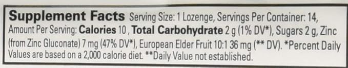 Quantum Zinc Elderberry Raspberry Lozenge 1.2 Ounce -- 12 per case.