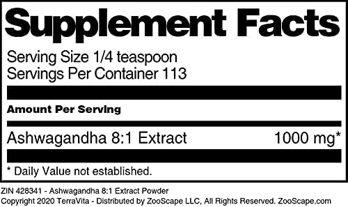 Ashwagandha 8:1 Extract Powder (4 oz ZIN: 428341) - 2 Pack