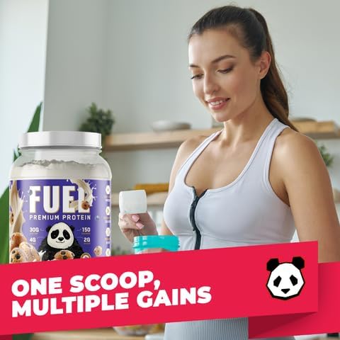 Underground Bio Labs Panda Fuel Premium Protein WheyHydrolyzed CollagenCaseinProbiotics Enzymes Keto FriendlyTime Release 25 Servings (2.5 Pound Blueberry Muffin)