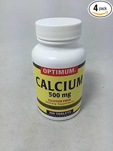 Optimum Calcium 500mg Tablets 100ct (4 Pack)