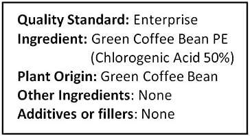 Green Coffee Bean Extract Powder Standardized 50% Chlorogenic Acid (100 Grams (3.52 oz))