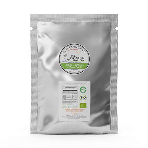 Wild Alaskan Salmon Bone Broth Collagen Powder 1KG(2.2lbs) Pure Protein Non-Gelling Type - Unflavored No Taste.