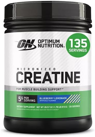 Optimum Micronized Creatine Monohydrate Powder Blueberry Lemonade Creatine 135 Servings5 Grams Per Serving Muscle Support (810 Grams) 28.57 OZ