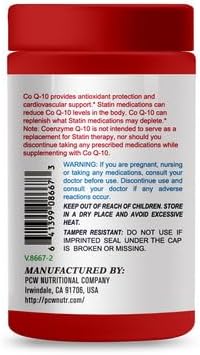 PCW Co Q-10 300mg and Black Pepper 60 softgels