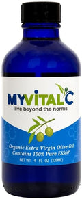 MyVitalC Organic Extra Virgin Olive Oil - Pure ESS60 Antioxidant Supplement - for Anti-Aging Oxidation Longevity Sleep More Energy - 120ML