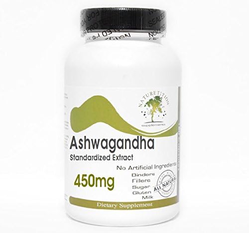 Ashwagandha Standardized Extract 450mg ~ 90 Capsules - No Additives ~ Naturetition Supplements