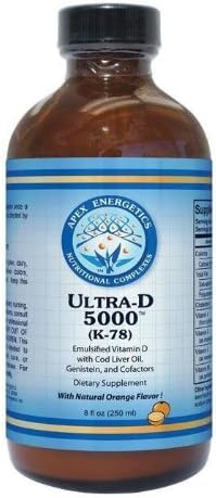 Apex Energetics Ultra-D 5000 (K-78) ~ Emulsified Vitamin D with Cod Liver Oil Genistein &amp Cofactors