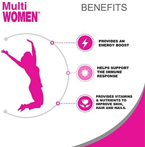 ALFA VITAMINS Multi Women Vitamins Dietary Supplement with Essential Vitamins &amp Minerals for Women - Amino Acids + Antioxidants - 100 Tablets