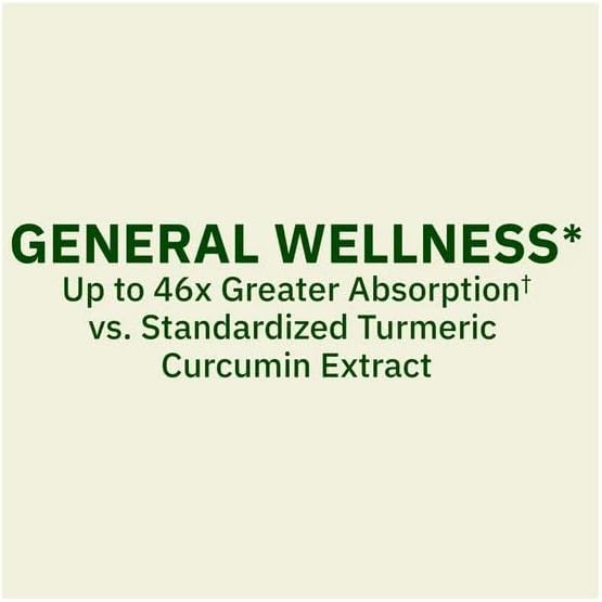 Turmeric Curcumin Complex with CurcuWIN General Wellness Dietary Supplement Vegetarian Capsules 550 mg 60 Count