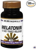 Windmill Melatonin Time Release 10 Mg 60 Tablets Pack of 2