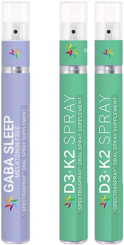 Spectraspray Ultimate Sleep &amp Daily Wellness Pack – Melatonin-Free Sleep Aid &amp Vitamin D3 + K2 for Immune &amp Bone Support