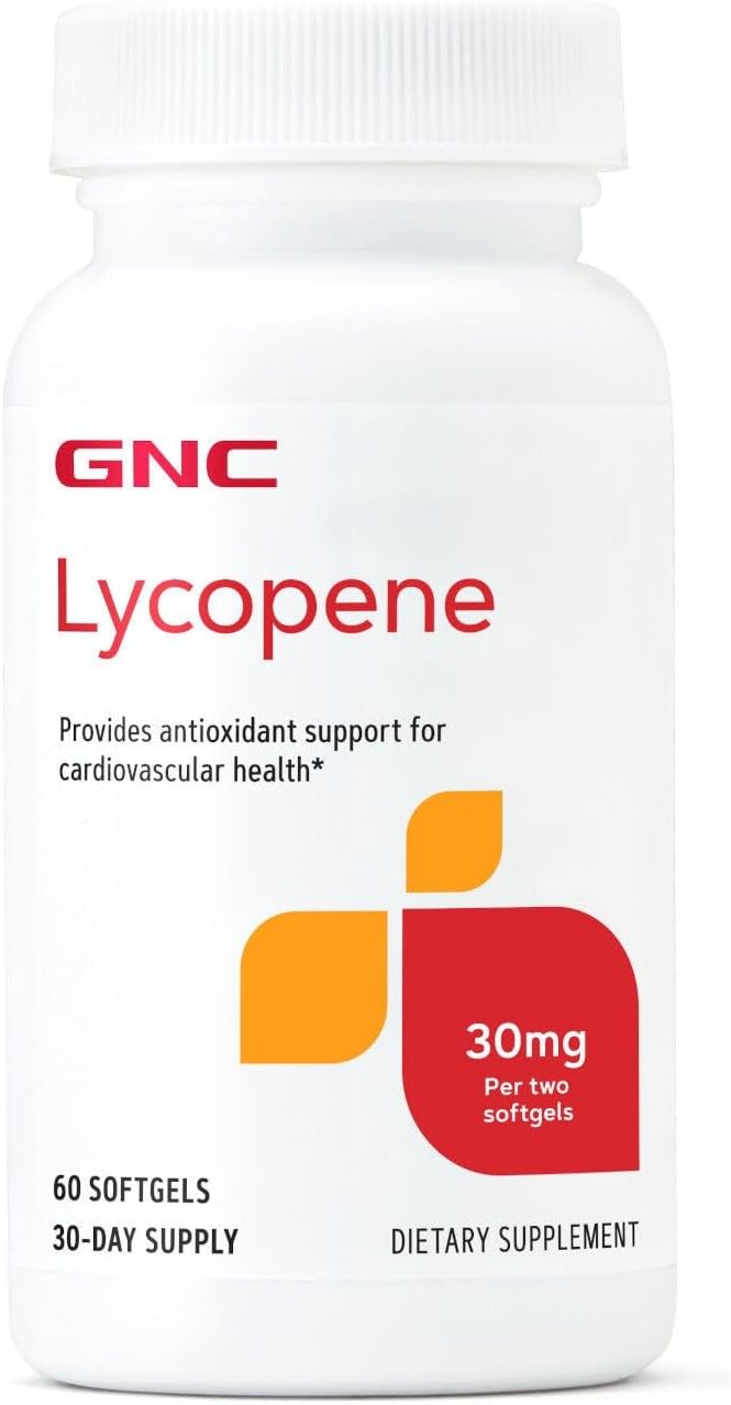 GNC Lycopene 30mg Provides Support for Cardiovascular Health 60 Softgels