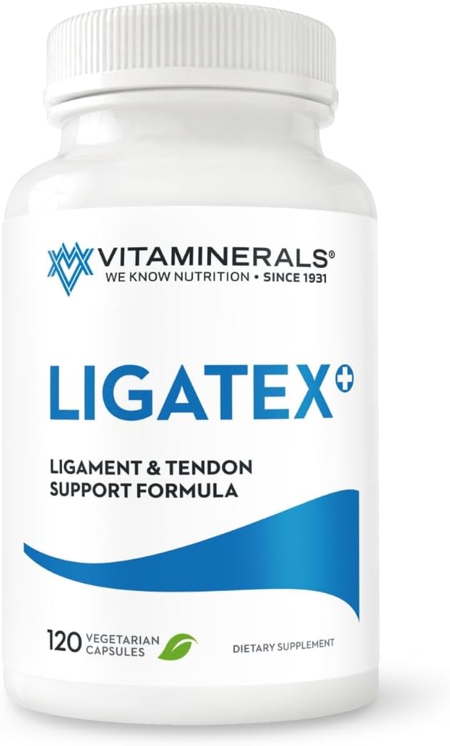 Vitaminerals® 18 Ligatex Plus | Ligament &amp Tendon Support* | Collagen I (Halal) | Turmeric | Manganese | 120 Veggie Caps