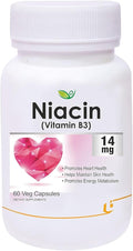 Generic VEDA Nutraceuticals 14mg Vitamin B3 with Inositol 50mg Supplement - 60 Veg Capsules