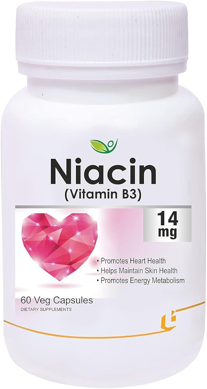 Generic VEDA Nutraceuticals 14mg Vitamin B3 with Inositol 50mg Supplement - 60 Veg Capsules